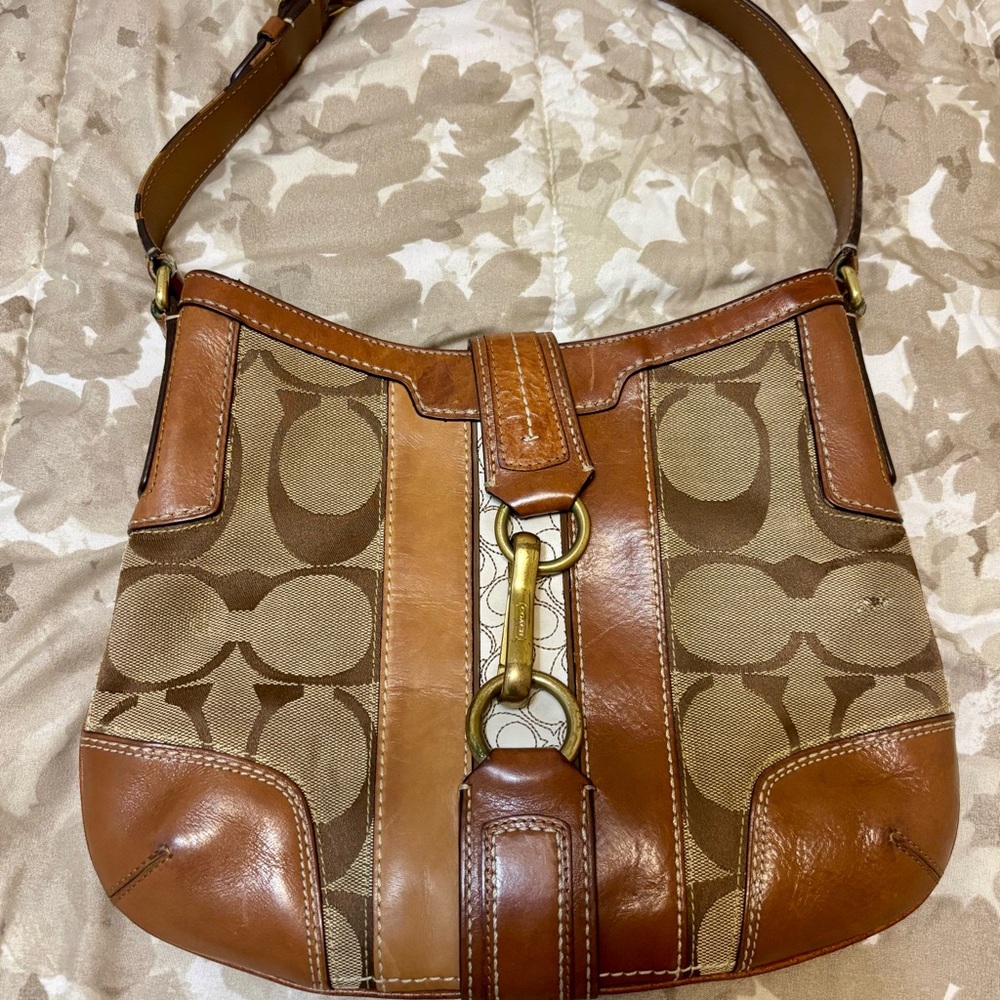 Coach Brown and Tan Women's Bag - Picture 1 of 6